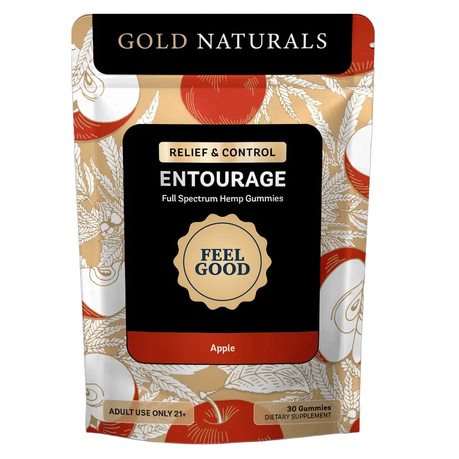 Gold Naturals Entourage Apple gummy pouch