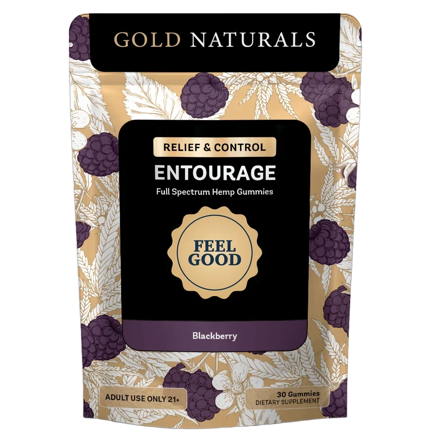 Gold Naturals Entourage Blackberry gummy pouch