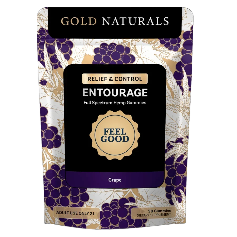 Gold Naturals Entourage Grape gummy pouch