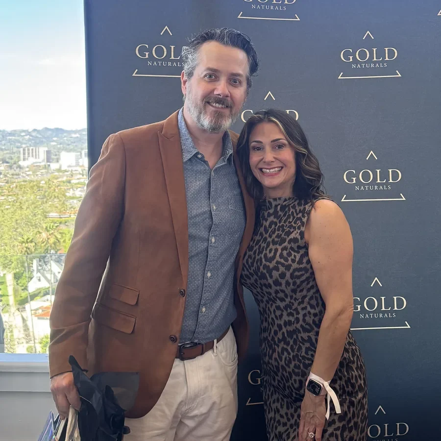 Guests at the Gold Naturals backdrop, 2026 Oscars gifting suite