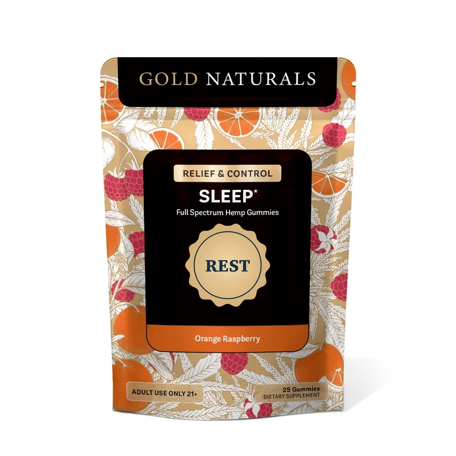 Sleep Gummy pouch, Gold Naturals